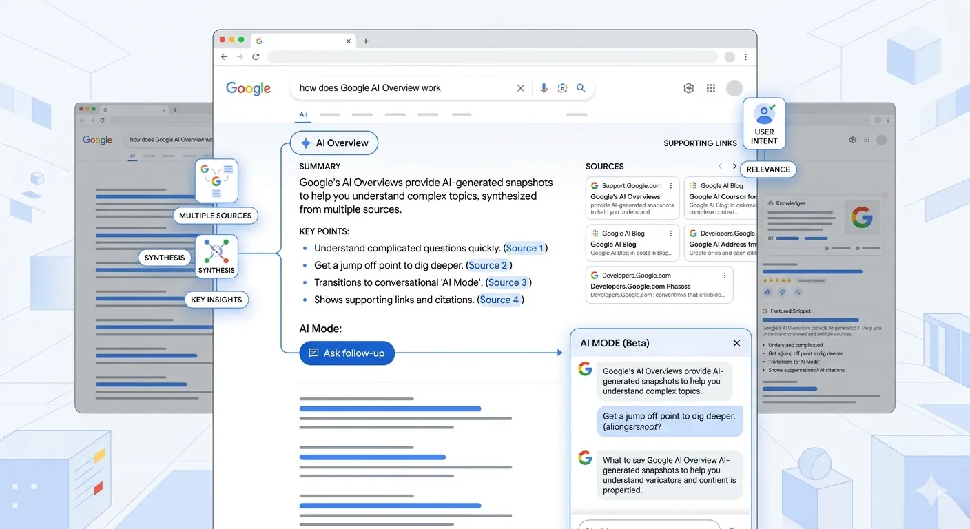 A Google AI Overview snippet, capturing the top-of-page zero-click real estate for high-intent search queries.